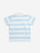 HOP Baby Light Blue Stripe Printed Cotton T-Shirt