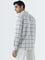 WES Casuals Sage Checks Patterned Slim-Fit Cotton Shirt