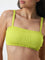 Wunderlove Swimwear Lime Smocked Padded Bra