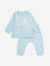 HOP Baby Blue Butterfly Printed Cotton T-Shirt & Pants Set