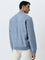 Ascot Dusty Blue Relaxed-Fit Suede Jacket