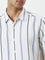 Ascot Off-White Striped Blended Linen Relaxed-Fit Shirt