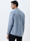 Ascot Dusty Blue Solid Relaxed-Fit Cotton Shirt