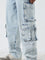 Nuon Light Blue Cargo-Style Mid-Rise Relaxed-Fit Jeans