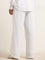 LOV White High-Rise Flared Cotton Pants