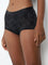 Superstar Black Floral Lace-Detailed Cotton Blend Brief