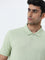 WES Casuals Mint Slim-Fit Cotton Blend Polo T-Shirt