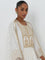 Vark White Embellished Kurta, Ethnic Pants and Dupatta Set