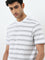 WES Lounge White Textured Relaxed-Fit T-Shirt