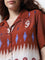 Bombay Paisley Brown Ikat Print Shirt