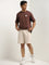 Studiofit Dark Brown Slim-Fit Cotton T-Shirt