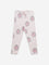 HOP Kids Light Pink Printed Mid-Rise Cotton Blend Pants