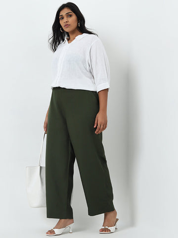 Gia Olive High-Rise Pants