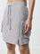 Studiofit Grey Ribbed High-Rise Skirt