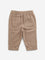 HOP Baby Beige Mid-Rise Cotton Blend Trousers