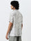 Nuon Grey Abstract Patterned Relaxed-Fit Shirt