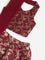 Utsa Kids Maroon Floral Design Ghagra, Choli and Dupatta Set (8-14 years)