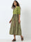 Bombay Paisley Green Tiered Cotton Dress with Jacket