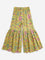 Utsa Kids Yellow Floral Design High-Rise Gharara (8-14 years)