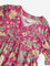 Utsa Kids Dark Pink Floral Printed Peplum Ethnic Top (8-14 years)