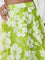 Vark Lime Floral Flared Skirt