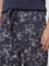 Wunderlove Dark Grey Floral Printed High-Rise Lounge Pants