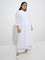 Diza White Schiffli Embroidered Cotton A-Line Cotton Kurta