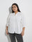 Gia White Embroidered Cotton Blouse