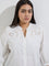 Gia White Embroidered Cotton Blouse