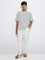 ETA White Knit-Textured Relaxed-Fit T-Shirt