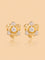 Gold Multilayer Rose Earrings