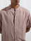 ETA Dusty Pink Striped Relaxed-Fit Cotton Shirt