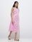 Bombay Paisley Pink Printed Cotton-Blend A-Line Dress