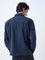 Ascot Navy Solid Relaxed-Fit Jacket