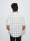 ETA White Checks Detailed Relaxed-Fit Cotton Shirt