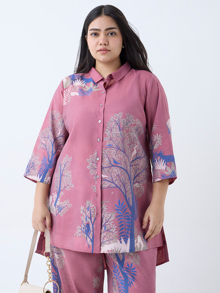 Diza Dusty Pink Nature-Inspired Tunic