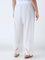 Diza White Floral Embroidered Ethnic Pants