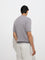 Ascot Grey Knit-Textured Relaxed-Fit Cotton T-Shirt