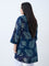 Diza Indigo Leaf Design Ethnic Tunic