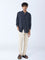 ETA Navy Striped Relaxed-Fit Cotton Shirt