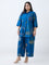 Diza Blue Botanical Design Ethnic Pants
