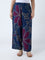 Diza Indigo Bandhani Floral Pattern Pants