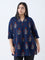 Diza Navy Floral Design Tunic