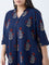 Diza Navy Floral Design Tunic