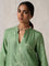 Floral Printed Green A-Line Kurta