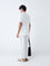 ETA White Solid Relaxed-Fit Cotton T-Shirt