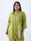 Diza Lime Floral Pattern Tunic