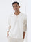 ETA Off-White Textured Relaxed-Fit Cotton-Blend Sweater
