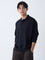 ETA Black Knit-Textured Relaxed-Fit Sweater