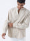 ETA Taupe Striped Relaxed-Fit Cotton Shirt